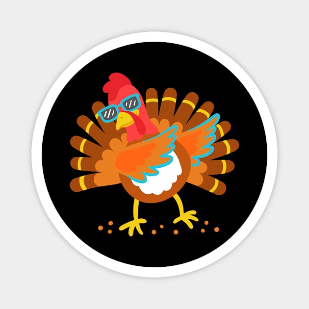 Thanksgiving Dabbing Turkey Thanksgiving Day Magnet by KAWAIITEE